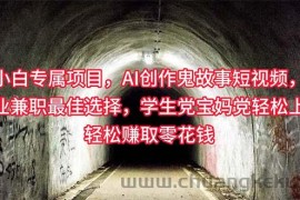 （10225期）小白专属，AI创作灵异故事短视频，副业兼职最佳选择，学生党宝妈党轻松…