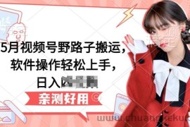 5月视频号野路子搬运，软件操作轻松上手，日入三位数【揭秘】