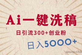 （10155期）利用AI洗稿，发豪车视频，日引流300+创业粉，单日变现5000+的一个项目
