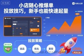 小店随心推爆单投放技巧，新手也能快速起量