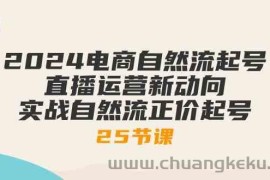2024电商自然流起号，直播运营新动向 实战自然流正价起号（25节课）