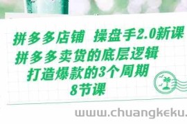 拼多多店铺操盘手2.0新课，拼多多卖货的底层逻辑，打造爆款的3个周期（8节）