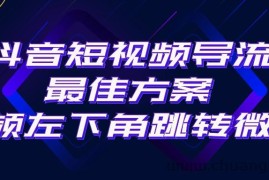 （10527期）抖音短视频引流导流最佳方案，视频左下角跳转微信，外面500一单，利润200+