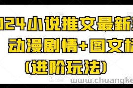 2024小说推文最新玩法，动漫剧情+图文标记(进阶玩法)