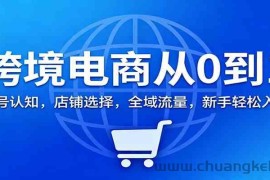 跨境电商从0到1：账号认知，店铺选择，全域流量，新手轻松入局
