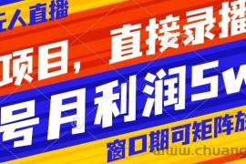 风口项目，小红书无人直播带货，直接录播，可矩阵，月入5w+【揭秘】