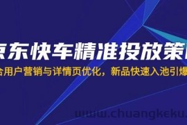 （14185期）京东快车精准投放策略，结合用户营销与详情页优化，新品快速入池引爆流量