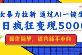 （14347期）美女暴力拉新，通过AI一键生成，单日疯狂变现5000+，纯小白一学就会！