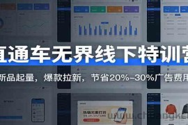 直通车无界线下特训营：新品起量，爆款拉新，节省20%-30%广告费用