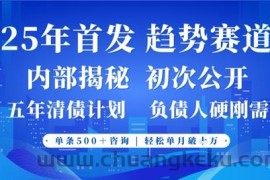 2025年首次公开，真正的事业型赛道，客咨不断，单月轻松破W