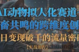 单日变现破千的流量密码，AI动物拟人化赛道+社畜共鸣的跨维度创作