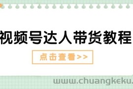 （11162期）视频号达人带货教程：达人剧情打法（长期）+达人带货广告（短期）
