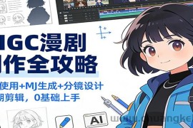 AIGC漫剧制作全攻略：工具使用+MJ生成+分镜设计+后期剪辑，0基础上手