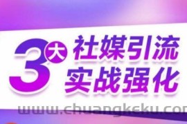 3大社媒引流实战强化，多渠道站外引流，高效精准获客，订单销售额翻倍增长