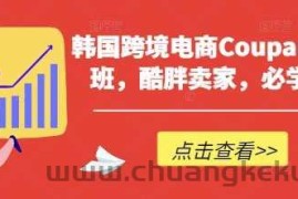 韩国跨境电商Coupang高阶班，酷胖卖家，必学课程