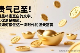 （17049期）付费文章：贵气已至！用最朴素直白的文字，让你清楚知道，该如何接住这一次时代的泼天富贵
