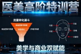 0-1000W医美高阶特训营课程，美学与商业双赋能
