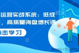 国际站运营实战系统：低成本获客，高质量询盘增长课（更新）