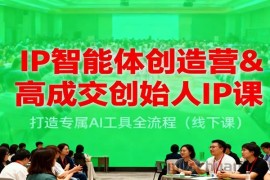 IP智能体创造营&amp;高成交创始人IP课，打造专属AI工具全流程（线下课）