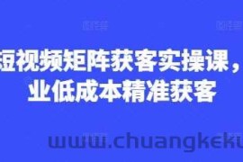 AI短视频矩阵获客实操课，企业低成本精准获客