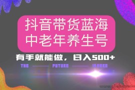 （14362期）抖音带货冷门赛道，用AI做中老年养生号，可矩阵放大，小白也能月入30000+