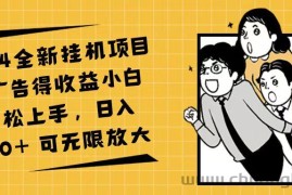 （11986期）2024全新挂机项目看广告得收益小白轻松上手，日入500+ 可无限放大