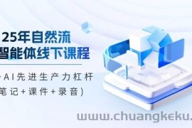 25年自然流AI智能体线下课程，IP+AI先进生产力杠杆(笔记+课件+录音)