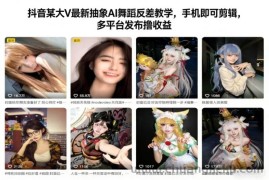 抖音某大V最新抽象AI舞蹈反差教学，手机即可剪辑，多平台发布撸收益