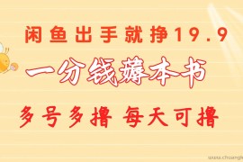 （10498期）一分钱薅本书 闲鱼出售9.9-19.9不等 多号多撸  新手小白轻松上手