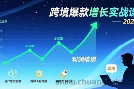 （17279期）跨境爆款增长实战课，教授用户意图洞察、内容飞轮搭建、精准广告投放，助力卖家2026年利润倍增