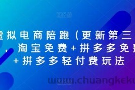 虚拟电商陪跑(更新第三期)，淘宝免费+拼多多免费+拼多多轻付费玩法