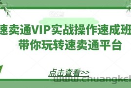 速卖通VIP实战操作速成班，带你玩转速卖通平台