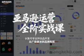 亚马逊运营全阶实战课，从账号安全到选品开发，从广告破冰到品牌构筑（更新2026）