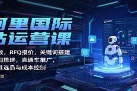 阿里国际站运营课：AI提效，RFQ报价，关键词搭建，直通车推广，全站推选品与成本控制