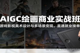AIGC绘画商业实战班：游戏影视美术设计与多场景变现，直通就业接单