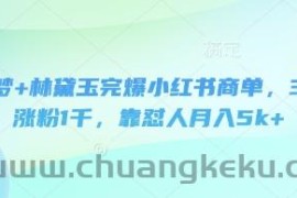 即梦+林黛玉完爆小红书商单，3天涨粉1千，靠怼人月入5k+