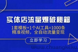 实体店流量爆破秘籍：1套模板+1个AI工具=1000条精准视频，全自动流量变现