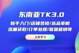 （14208期）东南亚TK3.0：新手入门/店铺装修/选品策略/流量获取/订单处理/联盟营销等