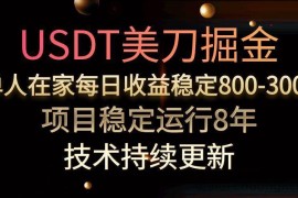 （15527期）USDT美刀掘金，单人每日收益800-3000，稳定运行8年