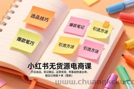 （17018期）小红书无货源电商课，开店选品、笔记搬运、运营变现，零基础快速出单，稳定日销数十单（更新）