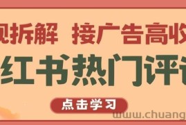 小红书热门评论，变现拆解，接广告高收入【揭秘 】