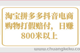 淘宝拼多多抖音电商购物打假赔付，日赚800米以上
