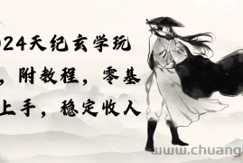 （10239期）2024天纪玄学玩法，零基础上手，稳定收入（教程+工具）