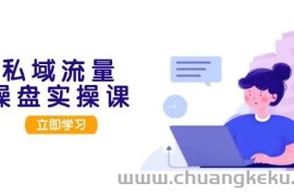 （13249期）私域流量操盘实操课，从用户调研到成交变现，打造可落地的私域引流策略