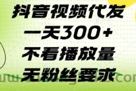 抖音视频代发一天3张+，不看播放量，无粉丝要求【揭秘】