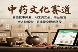 中药文化赛道：溯源故事开发，AI工具实战，平台运营，全方位解锁中医流量变现新路径