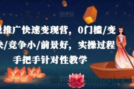 小说推广快速变现营，0门槛/变现快/竞争小/前景好，实操过程手把手针对性教学