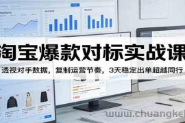 淘宝爆款对标实战课：透视对手数据，复制运营节奏，3天稳定出单超越同行