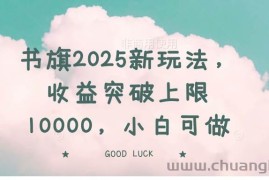 （14519期）书旗2025新玩法，收益突破上限10000，小白可做