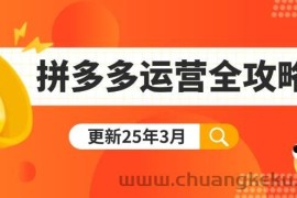 （14184期）拼多多运营全攻略：从0到日销千单,爆款内功+付费推广+黑科技(更新25年3月)